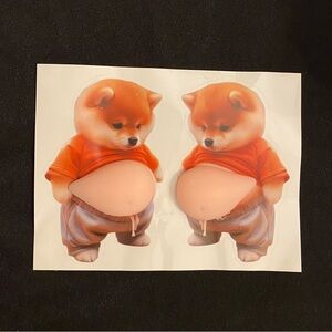 Pudgy Belly Doggy 3D Fidget Sticker Set - Help for stress & anxiety, ADHD NWOT